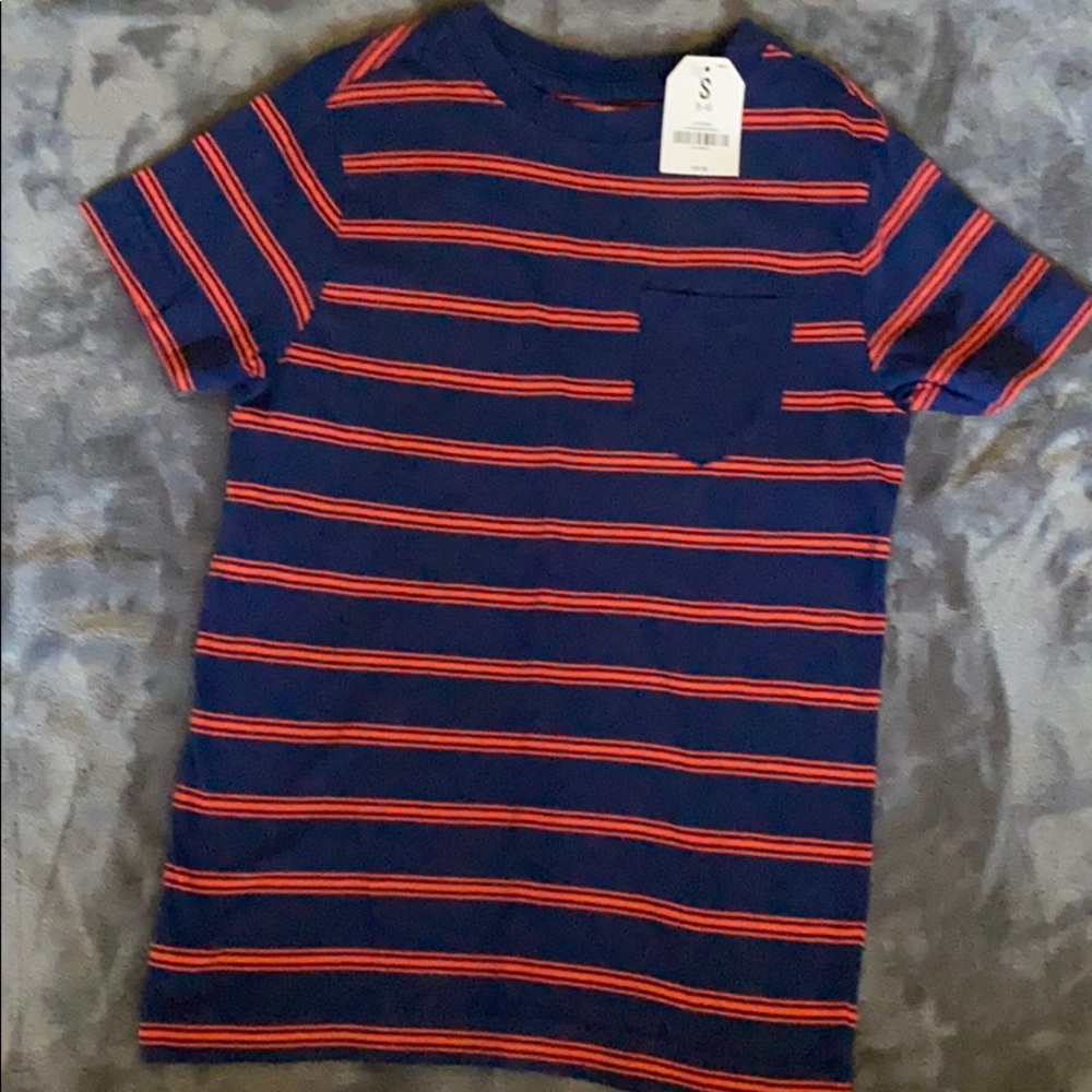 Boys Quality T-Shirt in Blue/Orange Size 5/6